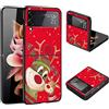 Yoedge Natale Custodie per Samsung Galaxy Z Flip3 5G 6,3, Custodia Rigida con Alce Babbo Natale Disegni, TPU Bumper Antiurto Ultra Sottile Originale Case Cover per Samsung Z Flip3, Alce