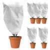 HW CASA 6 Pezzi Tessuto Non Tessuto per Piante,60 * 80CM,Telo Antigelo per Piante Applicabile alle Piante da Esterno,Protezione da Gelo,Vento e Insetti,Copri Piante Inverno Traspiranti,Bianco