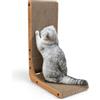 Nobleza Tiragraffi per Gatti, 60 cm Tappetini Tiragraffi per Gatti, Tiragraffi Gatti a Forma di L per Pareti e Angoli, Tappetini Tiragraffi per Gatti in Cartone