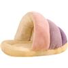 LOVIVER Gatto Morbido Caldo Cuccia Piccolo Gatto Cane Nido Spesso Carino Semi Chiuso Piccolo Letto per Cani Gatto Capanna Sacco a Pelo per Gattino Casa, Rosa, S