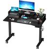 BEXEVUE Scrivania Regolabile in Altezza Elettrica - 120x60 cm Ergonomica Tavolo Motorizzata Telaio con 2 Cassetti, Supporto per Monitor, Sistema Anticollisione, Pannello Controllo 3 Funzioni Memoria