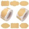 Eterspr 2 Rotoli da 600 Fogli Totali di Etichette per Conservazione in Carta Kraft, Adesivo per Barattolo di Marmellata, Utilizzati Come Etichette per Bottiglie, Barattoli, Cartelline, ecc