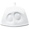 FIFTYEIGHT PRODUCTS Contenitore per burro Nascosto, in porcellana, lunghezza: 15,5 cm, larghezza: 13 cm, altezza: 6,5 cm, peso: 711 g, bianco, prodotto in Germania)