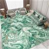 IKALIFE Tappeto Salotto Lavabile Lavatrice - Tappeto Soggiorno Tappeto Astratto Moderno Tappeto Pelo Corto Grande Tappeto Camera da Letto, Morbido Antiscivolo per Sala, Pranzo 200x300 cm Verde