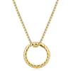 GAVU Collana Porta Anelli da Uomo, Collana da Uomo in Acciaio Inox Dorato con Ciondolo Porta Anelli 50cm