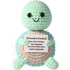 lasuroa Tartaruga Positiva, Tartaruga Uncinetto Mini Bambola Uncinetto Animali All'Uncinetto Supporto Emotivo Giocattolo Uncinetto per Regalo Motivazionale Decorazione per Feste(Blu)