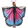 AffeGifts Ali da Farfalla Bambina, Lungo Arnevale Farfalla Fata Ali Farfalla con Fascia Carnevale Mantelli e Ali Mantello con Ali di Farfalla Mantello di Farfalla Per Ragazze Dress Party Play 8-12 Anni (Rosa L)