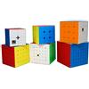 Oostifun MoYu MOFANGJIAOSHI CUBING CLASSROOM MFJS Meilong Specific Cube Bundle 2x2 3x3 4x4 5x5 6x6 7x7 Cube Smooth Puzzles Cube Set + Six Cube Treppiedi (Multi Color)