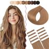 SEGO Extension Adesive Capelli Veri Biadesivo 10 Ciocche Tape in Allungamento Lisci 15g/Set 35 cm # 06