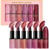 RoseFlower Set di rossetti rossetto in velluto, 6 colore Rossetti, impermeabile opaco, Lipstick in Nudo, tazza antiaderente, Kit regalo trucco labbra per il trucco delle labbra per ragazze