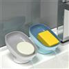 DENTSHIELD Portasapone con drenaggio, portasapone in plastica, portasapone per doccia, adatto per bagno, cucina, facile da pulire (2 pezzi)