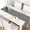 LivinEase Runner da tavolo 42 x 150 cm - Runner da tavolo Grigio in misto cotone da 250 g/m² - Runner Ideale per la tavola di Natale da 4 a 6 posti - runner tavola moderno (Grigio)