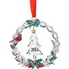 Gosknor Decorazione Natalizia 2024 per Albero di Natale, a Forma di Ghirlanda Addobbi per Albero di Natale Addobbo Natalizio da Appendere per la Casa Festa Decorazione Natalizia (Stile Albero di Natale)
