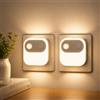 Emeritpro Luce notturna a presa, 2 pezzi con sensori, luminosità regolabile 30/60/100 lm, luce bianca calda 3000 K, per camerette