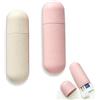 Spldsun 2 Pezzi Custodia per Spazzolino, Porta Spazzolino da Viaggio Portatile, per il Campeggio All'aperto, i Viaggi e L'archiviazione Domestica (Rosa, Beige)