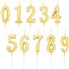 SHSHbuy Candele di Compleanno Numeri,10Pezzi Digitale 0-9 Numerali Decorazioni Torta Compleanno per Anniversario,Nozze,Candele per Feste Compleanni