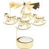 SHUOHONG Portacandele Girevole Rotante Natalizio in Metallo, Porta Candele Candele Tealights, Porta Candele da Tavolo, Portacandele da Tavolo, Candele Decorative per Natale Compleanno Matrimonio (Q)