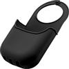 Aerzetix - C73698 - Organizer per lavello porta spugna per appendere 200x100x45mm con 1 tasca portaoggetti - cucina gocciolante sapone bagno - in silicone - colore nero
