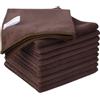 KinHwa Panni di pulizia in microfibra 30cm x 30cm (marrone, 10)