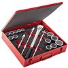 USAG U06120018 612 3/4 PB Cassetta Bussole, ‎Rosso, Set 17 pezzi 612 3/4 PB