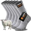 Niorasen Calze Uomo Donna, Calze da Escursionismo in Lana Merino, Calze Sportive, Anti-Vesciche, Anti-Odore, Assorbi-Umidità, per Running, Ciclismo, Lavoro，3 paia