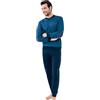 il granchio Pigiama Uomo Invernale Pigiama Uomo Caldo Cotone Disponibili Anche Taglie Maxi (4005 Oceano, XL)
