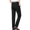 generisch Pantaloni in tessuto da uomo, eleganti elasticizzati, neri, slim fit, pantaloni da lavoro, tinta unita, stile casual, pantaloni stretti, con tasche, comodi e pratici, taglie forti, Blu scuro, M