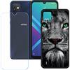 LMLQSZ Custodia per Wiko Y82, Silicone Case Sottile Cover TPU Caso Morbido Copertura + Pellicola Protettiva in Vetro Temperato per Wiko Y82 (6,1) - OP53
