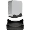 Generico Supporto da tavolo verticale per Mac Mini M4 2024, supporto per dock host del computer da tavolo, supporto laterale per rack di archiviazione per laptop e mini PC (nero)