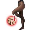 Nur Die Strumpfhose Warm & Transparent mit Innenfleece 80 DEN Thermostrumpfhose gefütterte Fein-Strumpfhose durchscheinend, collant Donna, Schwarz, L