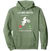 Abbigliamento Divertente Moto & Motocicl Frase Divertente Regalo Uomo Donna La Moto Sta Chiamando Felpa con Cappuccio