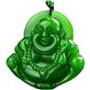 yigedan Collana con ciondolo a forma di Buddha che ride, colore: verde