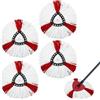 HAOYULUO 4 Pezzi Testine di Ricambio Mocio per Vileda, Compatibile con il mocio per Vileda Turbo 2 in 1, testina in microfibra,Adatto a tutti i tipi di pavimentazione