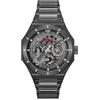 HUGO Orologio Analogico Multifunzione al Quarzo da Uomo Collezione #GRAIL SKELETON con Cinturino in Acciaio Inossidabile Nero - 1530379
