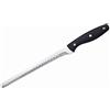 NERTHUS FIH 378 Coltello da prosciutto in acciaio inossidabile, nero, punta smussata