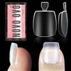 NOVO OVO Unghie lunghe e spesse da incollare, Thick Taper Square Long Toe Tips, unghie per piedi da incollare, unghie finte, morbido gel copertura completa toenail, 15 misure, 240 pezzi