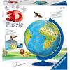 Ravensburger Children's World Globe 3D Jigsaw Puzzle for Kids age 6 Years Up - 180 Pieces - No Glue Required