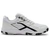 HUNDRED Xoom Scarpe da Badminton Professionali Antitraccia da Uomo | Materiale: ecopelle | Adatto per tennis indoor, squash, ping pong, basket e padel (nero/bianco, taglia: EU 36, UK 2, US 3)