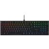 CHERRY MX 10.0N RGB, Tastiera Gaming Meccanica Piatta, Layout per la Francia (AZERTY), Con Filo, Interruttori Originali MX LOW PROFILE RGB SPEED, Nero