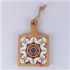 Villa d'Este Home Tivoli Set 6 Tagliere in legno di bambù e ceramica, 19,6x12,9cm, Tradizione