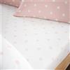 Catherine Lansfield Lenzuolo con angoli in cotone spazzolato a pois rosa