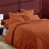 Duquennoy & Lepers - Parure da letto, copripiumino 240 x 220 cm, con 2 federe in percalle a 80 fili, colore: Terracotta