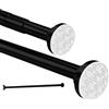 HIKENRI Asta per tende telescopica estensibile in acciaio inox opaco senza foratura, per bagno, armadio, giardino, 50-200 cm, colore: bianco