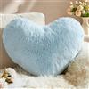 Yhoelata San Valentino Cuscino Cuore Blu, Peluche Decorativo a Forma di Cuore, Piccolo Cuscino per Divano e Letto, 25 * 35cm