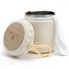 TNSLAND Contenitore Termico per Alimenti Caldi, 400ml Thermos Pappa Neonati con Cucchiaio, Portapranzo Termico per Alimenti con Cinturino da Polso, Thermos Alimenti Caldi per Zuppe, Yogurt, Bianco