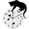 Timelike Fishbowl - Orologio da parete creativo con gatto, decorazione fai da te per la casa, orologio da parete con gatto su orologio, specchio per soggiorno, design 3D