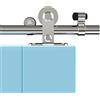 CCJH 8FT/243cm Acciaio Inossidabile Binario per Porta Scorrevole Kit Acciaio Inox Accessori per Una Porta Scorrevoli di Legno