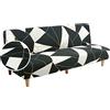uyeoco Copridivani Clic Clac 3/2 Posti Copridivano Senza Braccioli Fodere Copridivano Letto 160-190 Elasticizzato Copertura Divano Grigio/Nero Teli Estivi Universali per Animali ( Color : #10 , Size : 120-15