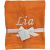 KIDDI-MEDIA Hometex Premium Textiles, asciugamano con ricamo personalizzato, come ad esempio nome/100 x 50 cm, in qualità premium, 500 g/m², 100% spugna di cotone (50 x 100 cm, arancione)