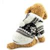 Pegasus Selmai - Cappotto natalizio con cappuccio per cani di piccola taglia, in pile, con motivo a fiocchi di neve